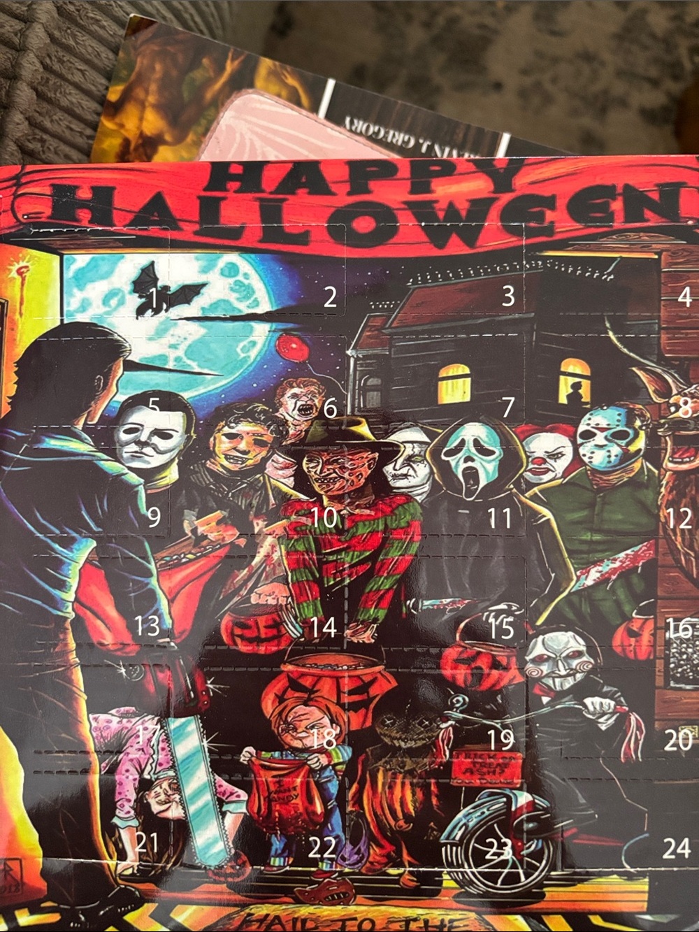 Kids Halloween advent Calendar- Red/Black